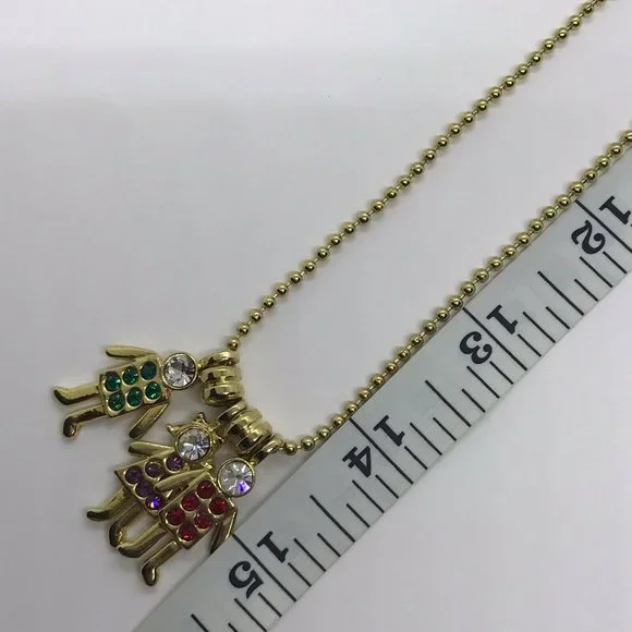 Girl and boys GSC pendants Long Ball chain necklace 29 Inches Red Green Purple - Picture 9 of 12